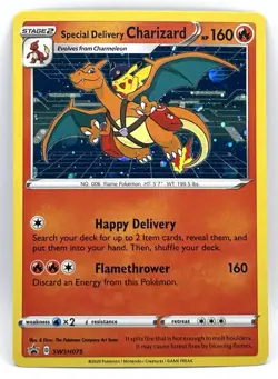Special Delivery Charizard SWSH075 SWSH Sword & Shield Pokemon Promo Cards Holo - Image 1