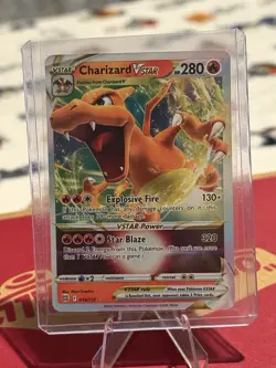 Pokemon TCG Charizard VSTAR Holo Ultra Rare Card Brilliant Stars 018/172 - Image 1