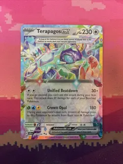 Pokemon Card Terapagos ex 128/142 Double Rare Stellar Crown Near Mint - Image 1