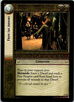 Lord Of The Rings Two Towers TCG Card 4U47 From The Armory - Image 1