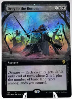 Drag to the Bottom 401 Foil Extended Art Dominaria United DMU MTG MP - Image 1