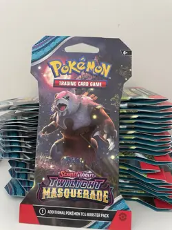 Pokemon Scarlet & Violet Twilight Masquerade Sleeved Booster Pack TCG Sealed - Image 1