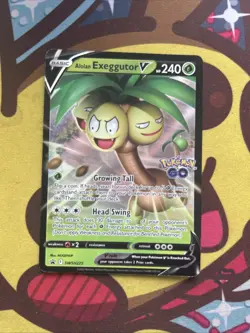 Pokemon Alolan Exeggutor V SWSH225 - SWSH Black Star Primo - Half Art - Image 1
