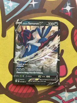 Pokemon Hisuian Samurott V 101/189 - SWSH Astral Radiance - Half Art - Image 1