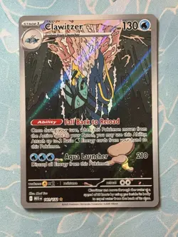 TCG Pokemon English Clawitzer 141/132 Pokemon Mega Evolution Illustration Rare - Image 1