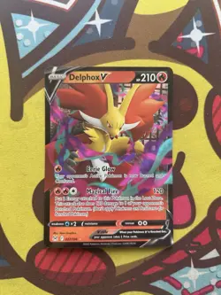 Pokemon Delphox V 027/196 - SWSH Lost Origin - Half Art - Image 1
