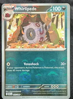 Whirlipede 55/86 Pokeball Reverse Holo Black Bolt - Pokemon TCG - Mint - Image 1