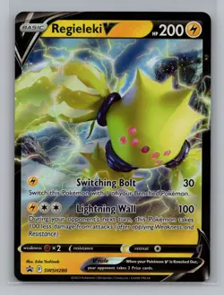 Pokemon Sword & Shield Promo Regieleki V Full Art - NM #SWSH280 8732 - Image 1