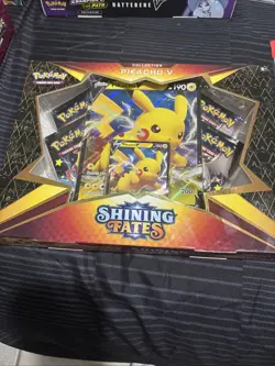 Pokemon TCG: Shining Fates Pikachu V Collection Box: NEW FACTORY SEALED - Image 1