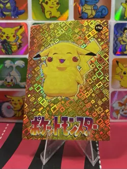 Pokemon Vintage Pocket Monsters Vending HOLO Prism Sticker 1999 Pikachu Nintendo - Image 1