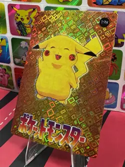 Pokemon Vintage Pocket Monsters Vending HOLO Prism Sticker 1999 Pikachu Nintendo - Image 3