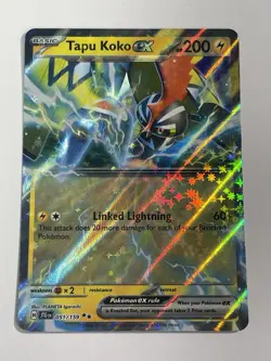 Tapu Koko ex 051/159 Holo Shiny Pokemon TCG Card Journey Together 2025 NM+ - Image 1