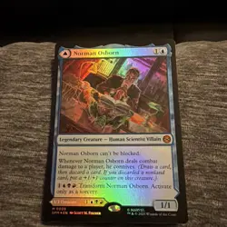 NORMAN OSBORN / GREEN GOBLIN MTG Spider-man (Foil) Mythic Rare FOIL Card Marvel - Image 1