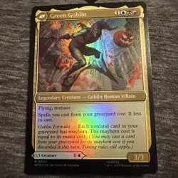 NORMAN OSBORN / GREEN GOBLIN MTG Spider-man (Foil) Mythic Rare FOIL Card Marvel - Image 2