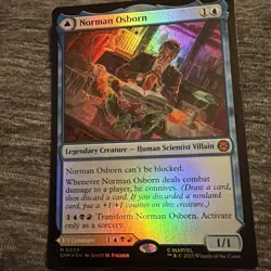 NORMAN OSBORN / GREEN GOBLIN MTG Spider-man (Foil) Mythic Rare FOIL Card Marvel - Image 4