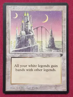 Magic The Gathering LEGENDS CATHEDRAL OF SERRA land card MTG - Image 1