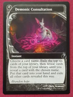 Magic The Gathering MYSTERY BOOSTER 2 MB2 DEMONIC CONSULTATION black card MTG - Image 1