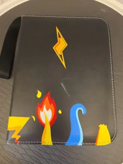 Pokemon/Card Black storage book with 50-4 slot sleeves 9.5"x7.25" - Image 1