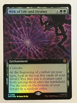 Web of Life and Destiny (Extended Art) Marvel's Spider-Man Foil MTG NM - Image 1
