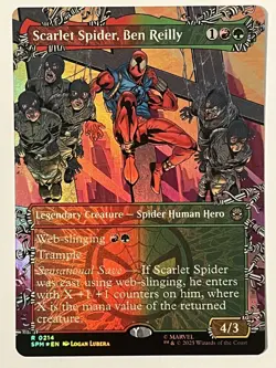 Scarlet Spider, Ben Reilly (Borderless) Marvel's Spider-Man Foil MTG NM - Image 1