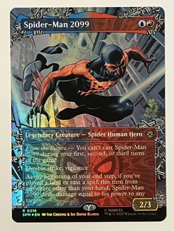 Spider-Man 2099 (0216) (Borderless) Marvel's Spider-Man Foil MTG NM - Image 1