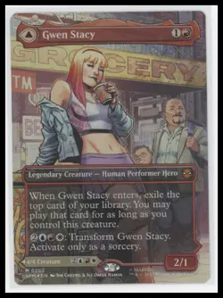 MTG Gwen Stacy #0202 Borderless Regular - Spider-Man Universes Beyond 2025 - Image 1