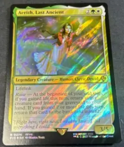 MTG Aerith, Last Ancient FFVII FF7 NM (Surge Foil) Commander:Final Fantasy 76 - Image 1