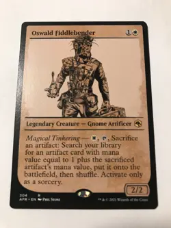 Oswald Fiddlebender ⚪UNPLAYED⚪ (Showcase) Adventures in the Forgotten Realms MTG - Image 1