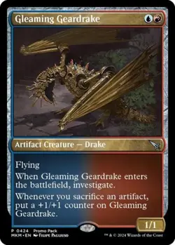 Gleaming Geardrake - Near Mint MTG Promo Pack: Murders at Karlov Manor - Image 1