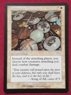 Magic The Gathering URZA'S SAGA DEFENSIVE FORMATION white card MTG - Image 1