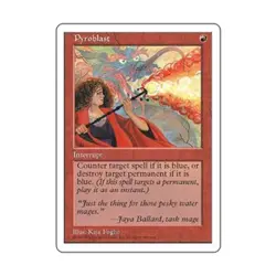 WOTC MtG 5th Ed Pyroblast (U) EX - Image 1