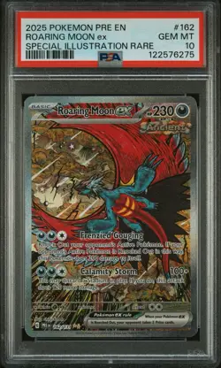 2025 POKEMON PRE SPECIAL ILLUSTRATION RARE #162 ROARING MOON EX PSA 10 - Image 1