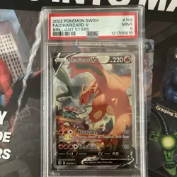 2022 Pokemon Brilliant Stars Charizard V Alt Art 154/172 PSA 9 MINT - Image 1