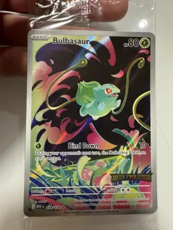 Bulbasaur 133/132 Illustration Rare Pokemon Mega Evolution Promo SEALED/Centered - Image 1