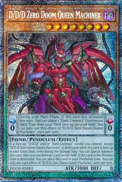 Yugioh DOOD-EN003 D/D/D Zero Doom Queen Machinex Starlight Rare 1st Edition MINT - Image 1