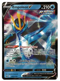 Pokemon Card: Empoleon V SWSH108 Black Star Promo Ultra Rare! NM - Image 1