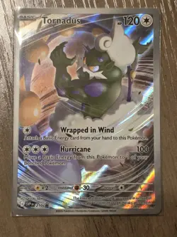 Tornadus SVP 210 Scarlet & Violet Black Star Promo Pokemon Card LP - Image 1