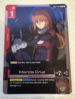 Gundam Card Game GD01 GD01-093 Marida Cruz Rare R - Pack Fresh - Image 1
