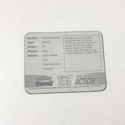 ELECTABUZZ + POLIWHIRL Pokemon Stadium Action 3D 2000 Card - Image 2