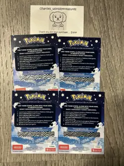 4 Shiny Miraidon Koraidon Code Pokemon - Physical PROMO Cards NEW FREE SHIPPING - Image 1
