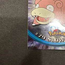 Topps Pokemon Card TV Series 2 Chrome Foil Blue Logo 1st Edition #79 Slowpoke NM - Image 2