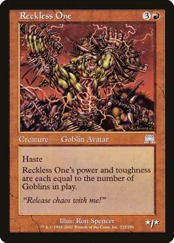 MTG Magic the Gathering Reckless One (222/350) Onslaught HP - Image 1