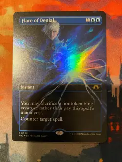 MTG Modern Horizons 3 Flare of Denial Borderles Foil - Image 1