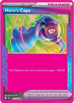 Hero’s Cape ACE SPEC 152/162 | Temporal Forces Pokemon Tool Trainer NM - Image 1