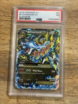 GRADED PSA 7 2014 Pokemon XY M Charizard EX Flashfire #69 - Image 1