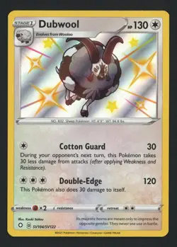 Dubwool SV104/SV122 Shining Fates Shiny Holo Rare Pokemon TCG - Image 1