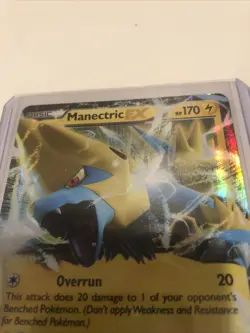 Pokemon TCG Manectric-EX Phantom Forces 23/119 Holo Holo Rare EX LP - Image 3