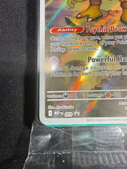 Pokemon TCG Alakazam Promo 009 Mega Evolution ETB Black Star Promo Sealed - Image 5