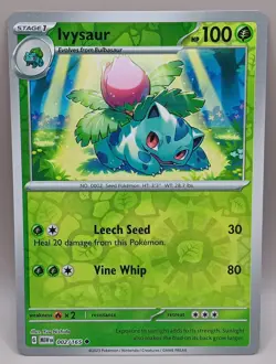 Reverse Holo Ivysaur - 002/165 Uncommon Scarlet and Violet 151 Pokemon TCG - Image 1