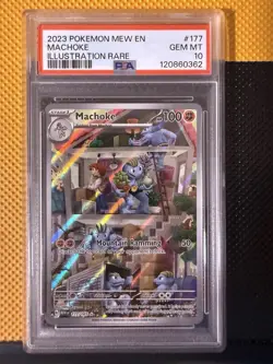 Pokemon TCG Machoke 177/165 Scarlet & Violet 151 IR 2023 PSA GEM MINT 10 - Image 1